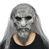 Halloween-Latex-Gummi-Wolf-Kopf-Haar-Maske Werwolfhandschuhe gruselige Horror-Maske Steampunk Anonymous Cosplay-Kostüme Requisiten x0803