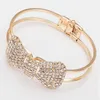 Brazaletes Chapado en plata Pulseiras Pulsera Color oro Cristal Rhinestone Mariposa Espiral Brazalete Pulsera para mujeres B051 Q0719