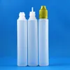 100 Sets/Lot 30ml UNICORN Plastic Dropper Bottles Long Pen Shape Child Proof Cap Safety Long Thin Nozzle Tip For Liquid Juice Lotion Flux Oil Subpack 30 ml