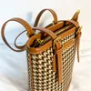 Torba do haftu na ramię Worka w kratkę Bucket Burda Duża Houndstooth Capacidring CJDCJJ