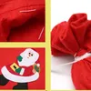 Rote Weihnachtsgeschenktüten, große Süßigkeitentüte, Weihnachtssack mit Kordelzug, Vliesstoff, Schneemann, Weihnachtsmann, Sack, Taschen für Kinder, Geschenkbeutel