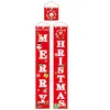 Merry Christmas Banner Couplet Deur Gordijn Doek Welkom Vlag Opknoping Ornament Wll421