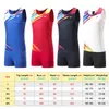 Tracksuit Suits Men Quick Drying Shorts Vest Running Equipment Prints Sprint Marathon Track And Field Training Sets Y1221