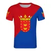 Lanzarote Flag T-shirt DIY Darmowe Niestandardowe Hiszpania Flaga T-Shirt Sportowy Zespół Ubrania Mężczyźni / Kobiety Joker Moda Loose O-Neck Tees Top X0602