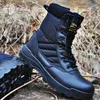 Militaire Tactische Laarzen Mannen Ademend Canvas Lace Up Veiligheid Casual Schoenen Zwart Desert Combat Ankle Army Boot Heren 211022