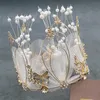 Annan Event Party Supplies 1pc Crown Cake Decoration Topper Romantisk Pearl Garland Grattis på födelsedagen Barn Hår Ornament Bröllop Decor Fa