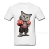Men039s Tshirts Come Meow Men T Shirt 3D Boxer Cat Tshirt Piękne projektant ubrania