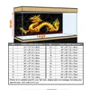 Affiche de fond d'aquarium de taille personnalisée avec dragon d'or auto-adadhésive PVC ACCESSOIRES DE DÉCORISATION DES POURCE