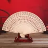 Newchinese Style Products Träfläktar 8Inch Craft Sandalwood Wedding Fan Bridal Wood Presentillbehör med Retail Box EWA5722