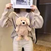 2020 nouvelle personnalité épaule dessin animé en peluche chien sac à dos fille mignon poupée sac femmes sac à dos petit sac à dos Q0528