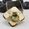 Mini Metal Storage Box Party inplate Valentine's Day Gift Box Wedding Chocolate With Flower Decor Packaging