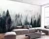 Beibehang papier peint personnalisé moderne frais brouillard forêt nuages volant oiseau nordique TV toile de fond 3d salon chambre 3d papier peint