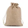 7x9cm Burlap Bag Jewelry Packaging Bag Linen String Drawstring Bags 파우치 저장 GFIT 백