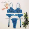 Artsu Sparkle Chain Push Up Bra e Panty Conjunto Women Bodycon Intimates Lingerie Conjunto de roupas íntimas BRALETTE LACE BEMPO ASSU60169 X0428