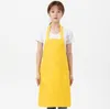 Multi-Color Apron Solid Color Big Pocket Family Cook Cooking Home Baking Cleaning Tools Bib Art