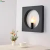 벽 램프 노르딕 단순한 LED 램프 흰색 검은 금속 침실 조명 로비 조명기구 복도 sconce