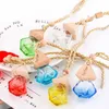 Car Perfume Bottle Pendant Essential Oil Diffuser 9 Colors Bag Clothes Ornaments Air Freshener Pendant Empty Glass Bottle Perfume 6159123