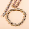 17mm Miami Kubansk Kedjor Halsband med Iced Out Carabiner Clip Chain Micro Pave Cubic Zirconia Hip Hop Smycken för gåva