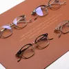 Moda óculos de sol quadros meia armação óculos acetato masculino designer coreia lente clara não prescrição9449452