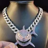 Big Size Shark Pendant Necklace For Men 6ix9ine Hip Hop Bling smycken med Iced Out Crystal Miami Cuban Chain Fashion Jewelry 2103190w