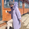 Style Long Winter Jacket Kvinnor Varm Hooded Down Cotton Parka Coat Koreanska Casual Loose Coats 211013