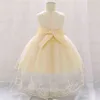 Red Trailing Lace Elegant Christening Princess Toddler Birthday Baby Girl Party Ball Gown Dress Newborn Children Baptism 1 Year G1129