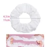 White Scrunchies for Tie Dye Party Elastic Women Hair Ties Pony Tail Holder XB