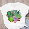 Women's T-Shirt Women Cactus Fashion Funny Print Short Sleeve Summer Lady Tops Shirt Womens Clothing Tees Female T