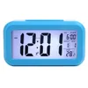 Smart sensor Nattljus Digital väckarklocka med temperaturtermometer Kalender Silent Desk Bord Clock Bedside Wake Up JJB11190