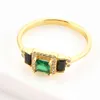 Andywen 925 Sterling Silver Gold Green Green Zircone Ring Collection di lusso Anillofino Marilyn Crystal Black Women Wedding4024835