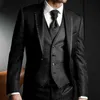 Tuxedo de mariage Floral Slim Fit pour le marié 3 pièces Costumes de mode pour hommes Veste Gilet avec pantalon Revers cranté Costume masculin Manteau X0909