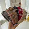 Мода Handmade Hairband с твердым цветом запутанные головные уборы головные уборы горный хрусталь асфальтированные повязки высочайшего качества