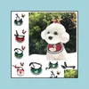 Dog Apparel Supplies Pet Home & Garden Dogs Bibs Christmas Knitted Bandana Aessories For Scarf Pets Puppy Appare Aesorios Elk Hair Ornaments