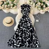 SundbacklSummer 2021 Parti Sleevelsexy Plaj Boho Vintage Patchwork Maxi Drplus Boyutu Bayan Resmi Elbiseler X0621