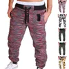 الرجال السراويل البوليستر أنيقة الرجال التمويه فضفاضة تناسب sweatpants قابل للغسل عارضة مرونة الخصر للخارجية