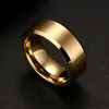 Ny Fashion Wide 8mm Classic Ring Man 316L Stainless Steel Smycken Bröllop Ringar För Man