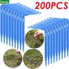 200pcs Bend Drip Dripper Micro Drip Kit de Irrigação Emissores para 3 / 5mm Mangueira Jardim Regando Saving Micro Dripper Estufa 210610