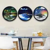 Frames 7/12inch Wall Hanging Moving Sand Painting Art Picture Round Glass Deep Sea Sandscape In Motion Flowing Frame