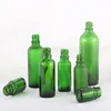 5 ml-100 ml Grön glas flytande reagenspipettflaskor 10ml 20 ml ögondroppare aromaterapi eteriska oljor parfymer flaska