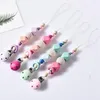 4 Colors Baby Clip Chain Holder Wood Beaded Pacifier Soother Holder Clip Nipple Teether Dummy Strap Chain CYZ3128