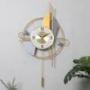 Muurklokken Nordic licht luxe woonkamer mode creatieve horloge moderne swing art Chinese stijl stille decoratieve klok