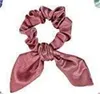 Bunny Ears Haarband Shiny Knoop Bow Haar Touw Zijde Scrunchies Haarband Gom Meisjes Paardenstaart Houder Haaraccessoires 12 Kleuren BT4691 574 Y2