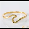 Pierścienie jubileriiwholesale Moda Ocean Koreański Styl Prosty Band Wave Pierścień Cena Biżuteria Dla Kobiet Ślub Prezent Drop Dostawa 2021 UFQCGG