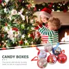 Cadeau cadeau 6pcs boîte de bonbons de Noël boules de bonbons conteneur (style mixte)