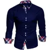 Men's business shirt long-sleeved slim-fit formal casual shirt Camisa Masculina size S-3XL P0812