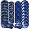 Disposable Dinnerware EID Mubarak Tableware Paper Plate Napkins Cup Tablecloth Banner Set Ramadan Muslim Islamic Party Decorations