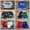 Pantalones cortos All Team Short Just Don Sports Mesh Retro Hip Pop Summer Running Pant con bolsillo con cremallera Pantalones de chándal Azul Blanco Negro Rojo