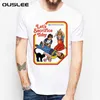 OUSLEE HARAJUKU Demon T-shirt Mannen Evil Serie Gedrukt Tees Shirts Mens Tops Witte Korte Mouw Esthetische T-shirt Streetwear 210706