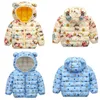 2021 Winter Jacket Dinosaur Autumn Infant Boys Coats With Ear Hoodie Cotton Girl Clothes Children's Clothing Coat For Babies0-4Y H0909