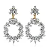 Dangle & Chandelier 2021 Bohemian Drop Earrings For Women Geometric Colourful Crystal Rhine Stone Earring Fashion Jewelry Accessor335a